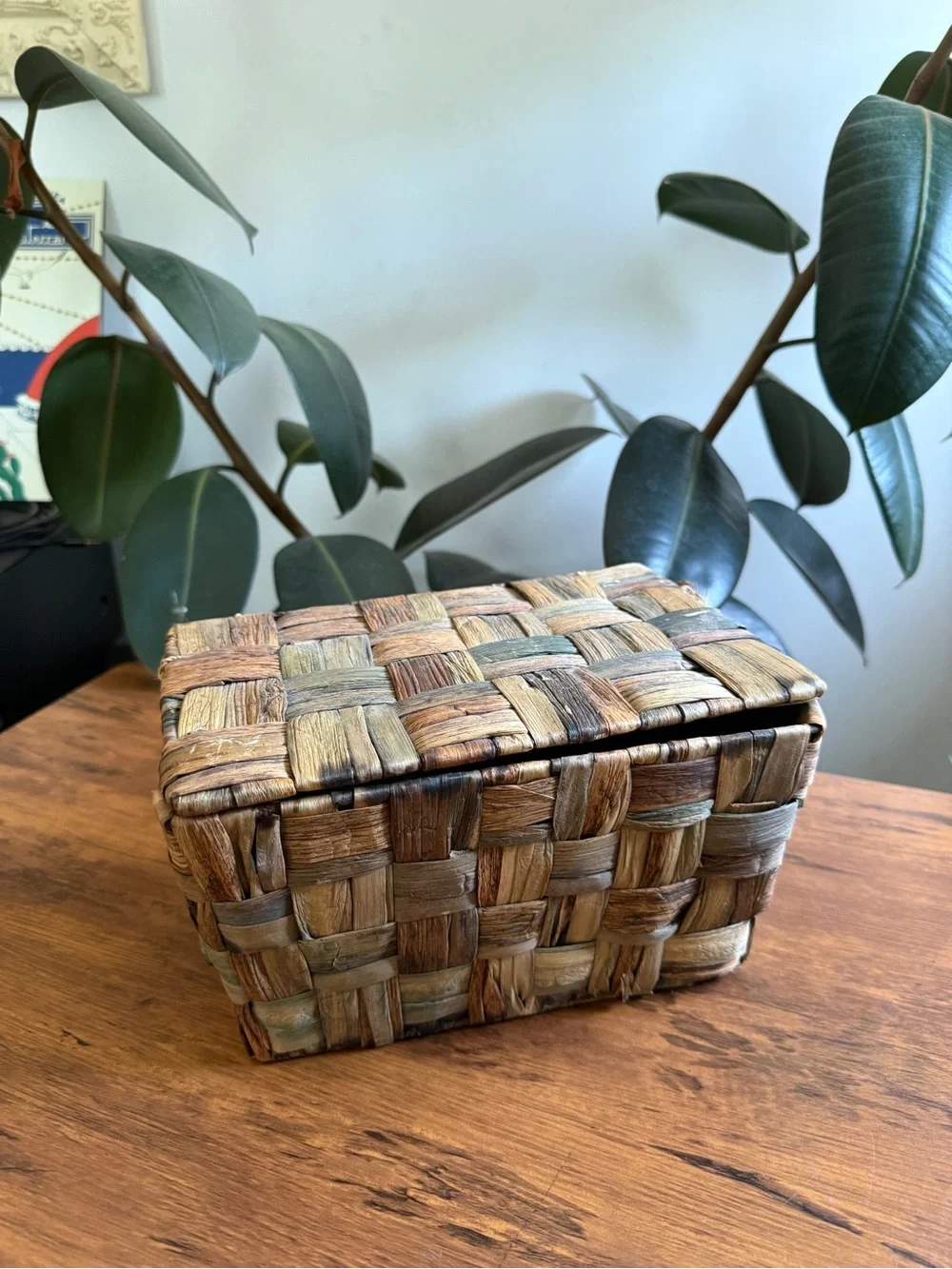 Woven Natural Brown Trinket Box - Home Accents